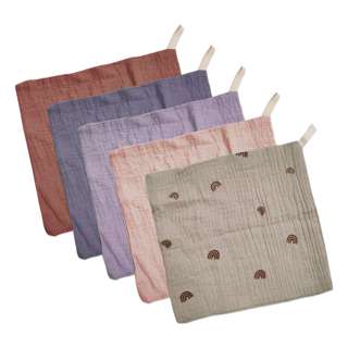 Cubble Burp/Wash Cloth Set - 100% Cotton (Rainbow Girl)