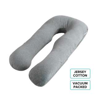 Cubble Pregnancy Pillow U Shaped with Cover Jersey Dark Grey