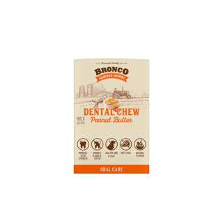 Bronco Dental Chew For Dogs - Peanut Butter (CTN)