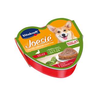 Vitakraft Joesie Hearts Duck & Spinach in Jelly Tray (CTN)