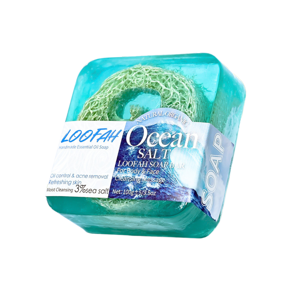 Loofah Handmade Natural Essential Oil Soap - Ocean Salt