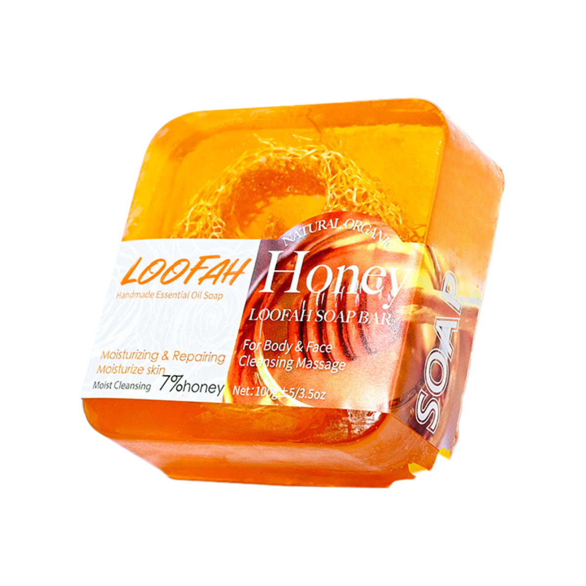 Loofah Handmade Natural Essential Oil Soap - Honey