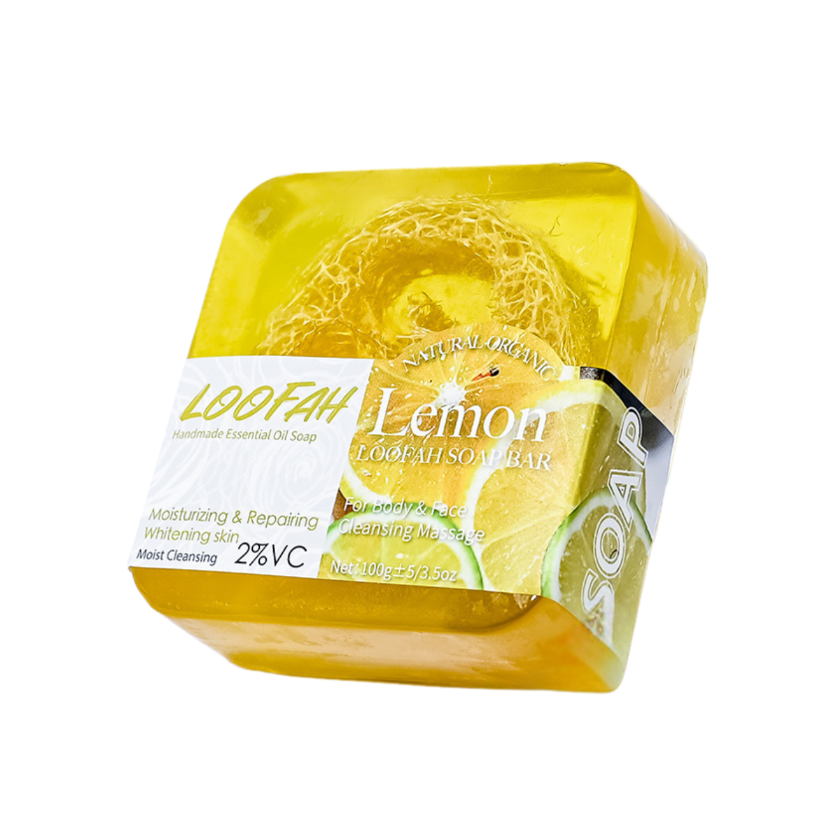 Loofah Handmade Natural Essential Oil Soap - Lemon