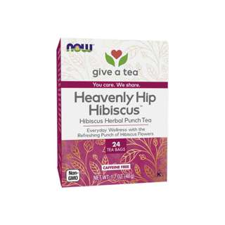 Now Foods Tea Bag - Heavenly Hip Hibiscus, Herbal Punch Tea