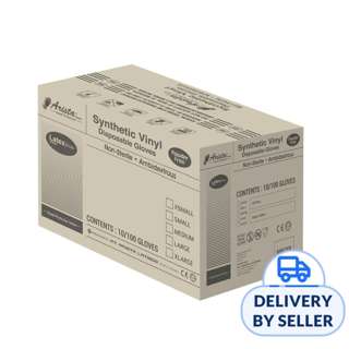 Arista Blue Vinyl Powder-Free Gloves Carton - L