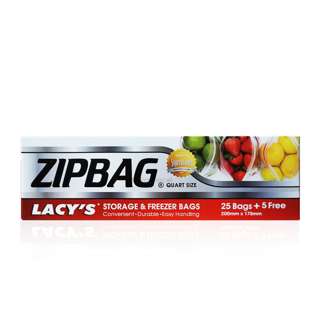 Lacys Zipbag Storage & Freezer Bags - Quarts
