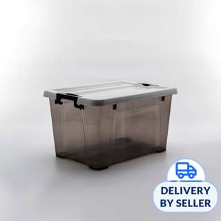 HOUZE 'EDGY' 16L Storage Box w/o Wheels (Smoke Grey)