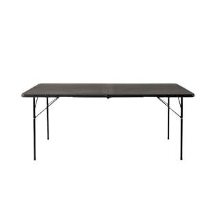 HOUZE 180cm/6ft HDPE Folding Table with Black Legs (Coal Grey
