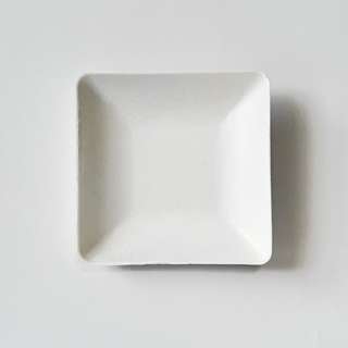 eco u Sugarcane Canape Plate - Square 100% Biodegradable