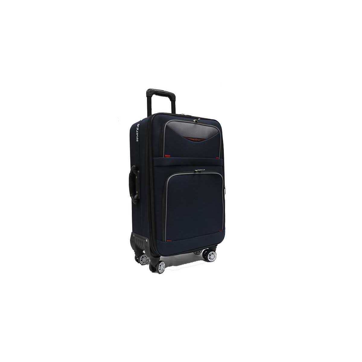 28" Softside Expandable Luggage with 8 Spinner Wheels Grey NTUC
