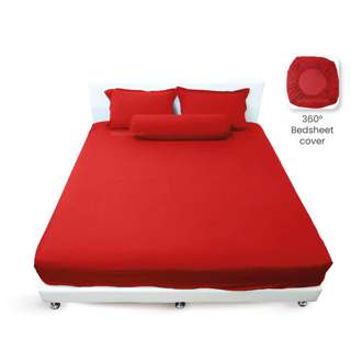 Silky Smooth Bedsheet 800TC | Super Single - Red