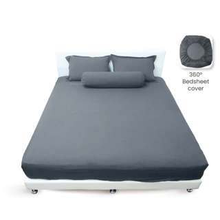 Silky Smooth Bedsheet 800TC | Super Single - Dark Grey