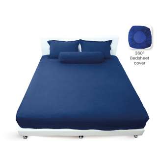 Silky Smooth Bedsheet 800TC | King - Dark Blue