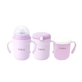 Viida Stainless Steel Kids 3-Stage Training Cup Set - Purple