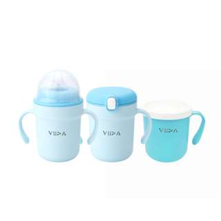 Viida Stainless Steel 3-Stage Training Cup Set - Blue
