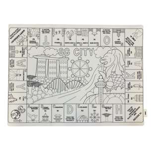 Growing Up SG City Monopoly, Colouring Mat 40x30cm Growing Up SG City Monopoly, Colouring Mat 40x30cm
