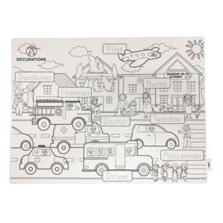 Growing Up Occupations, Colouring Big Mat 40x30cm Growing Up Occupations, Colouring Big Mat 40x30cm