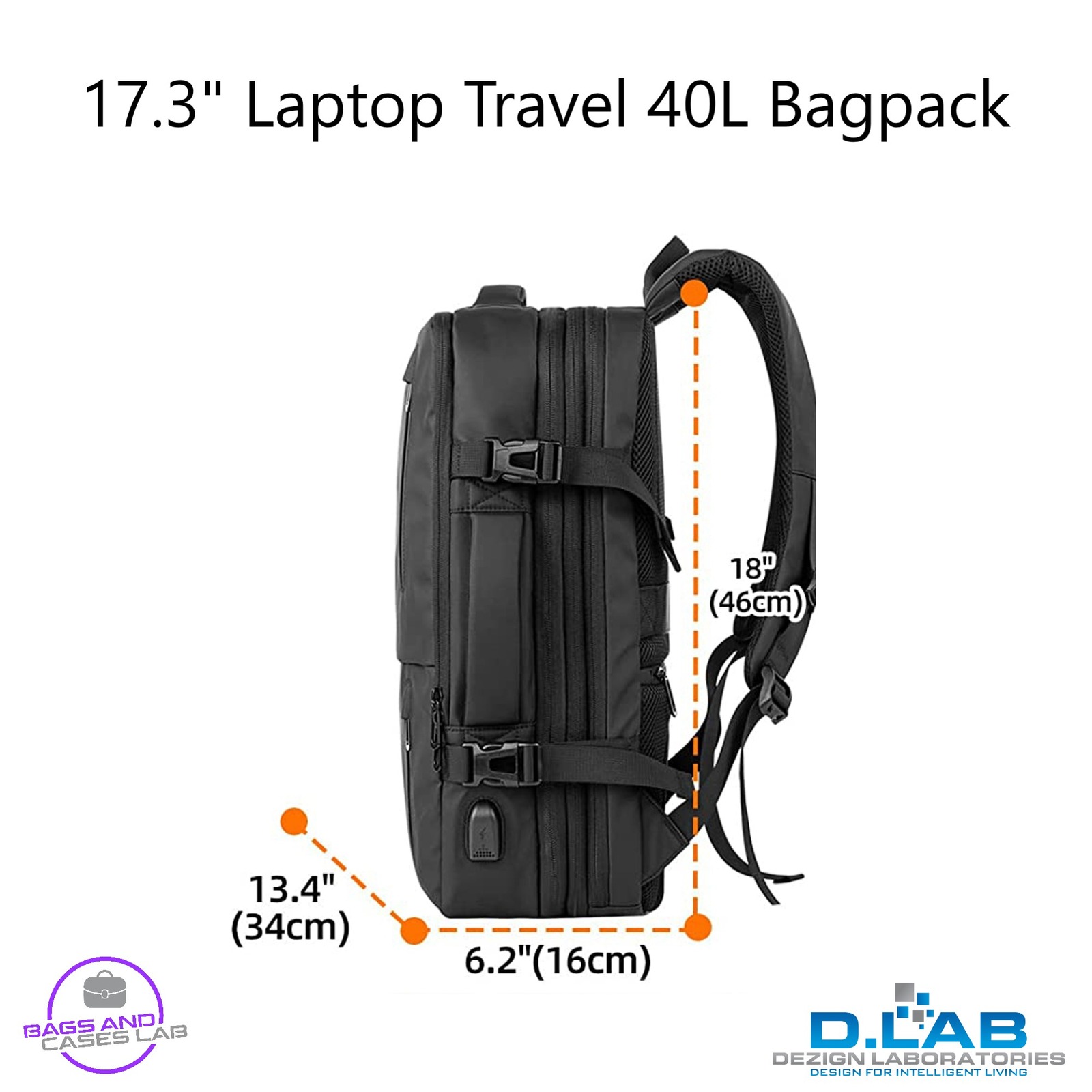 Svelte Waterproof 17 inch Laptop Backpack - Navy | NTUC FairPrice
