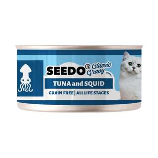 Seedo Classic Gravy Wet Cat canned food (Tuna & Squid)