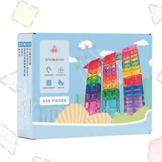 SparksMag 208 Pcs Grande Set Magnetic Tiles - Light SparksMag 208 Pcs Grande Set Magnetic Tiles - Light