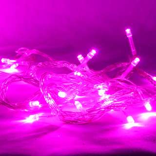 Partyforte Christmas Led Light 10M 100S Safety Mark-Pink