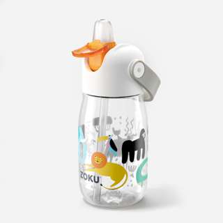 Zoku Kids Flip Straw Bottle - Clear