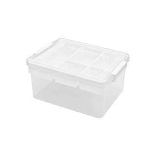 Citylife 16L Storage Container Box with Tray - Clear