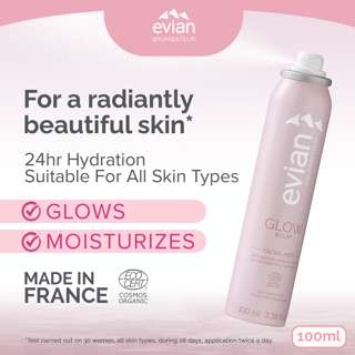 Evian Facial Mist Glow Organic Certified Evian Facial Mist Glow Organic Certified