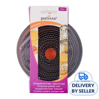 Patisse 14-Piece S/Steel Pastry Cutter Set Crinkled Patisse 14-Piece S/Steel Pastry Cutter Set Crinkled