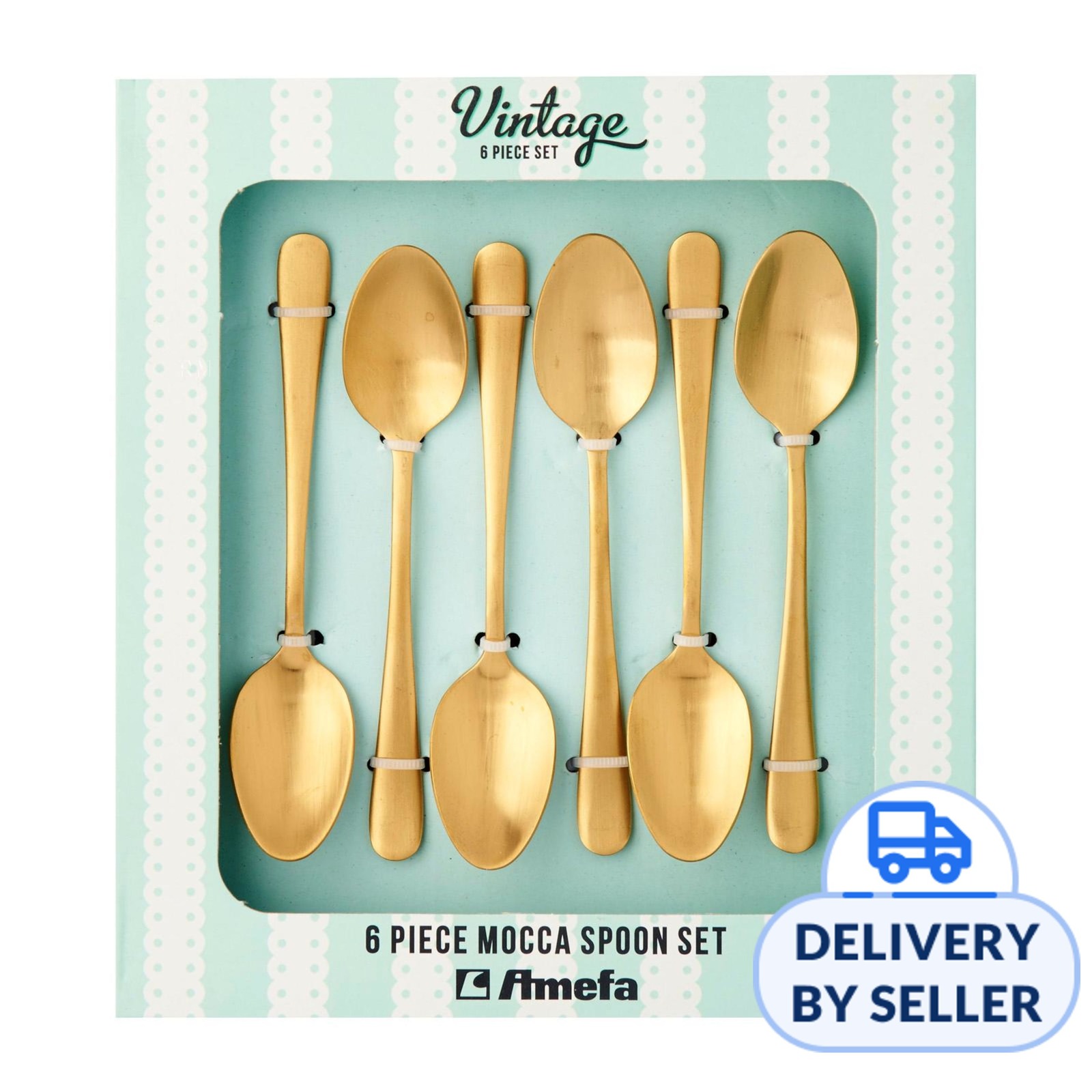 Amefa Mocca Spoon Set 6's Vintage Gold Finish NTUC FairPrice