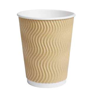MTRADE Disposable 8 Oz Ripple Wall Paper Cup (Coffee Cup)