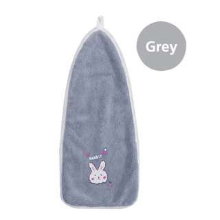 Sweet Home Rabbit Hand Towels - Grey