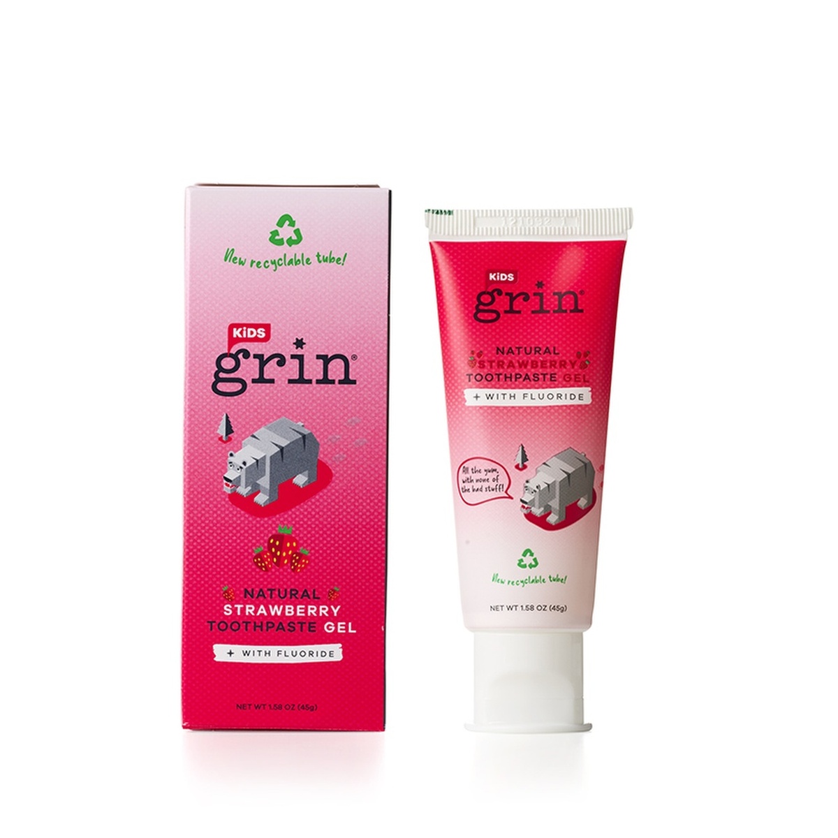 Grin Kids Natural Toothpaste Gel with Fluoride Strawberry NTUC