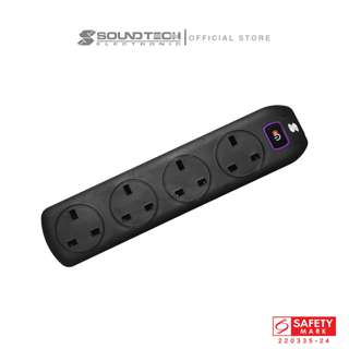 Soundteoh 4 Ways Extension Socket 0.8m Soundteoh 4 Ways Extension Socket 0.8m