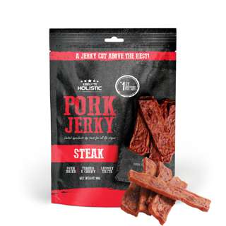 Absolute Holistic Jerky Ingredient Dog Treat Pork Steak