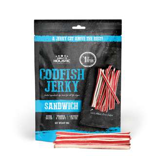 Absolute Holistic Jerky Ingredient Dog Treat Codfish Sandwich