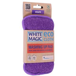 White Magic Eco Cloth Anti-Bacterial Washing Up Pad - Grape