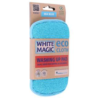 White Magic Eco Cloth Anti-Bacterial Washing Up Pad Sea Blue