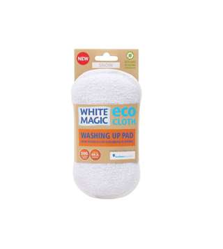 White Magic Eco Cloth Anti-Bacterial Washing Up Pad - Snow