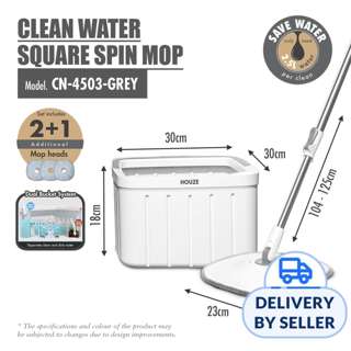 HOUZE The Clean Water Square Spin Mop