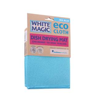 Eco Cloth Anti-Bacterial Dish Drying Mat - Sea Blue