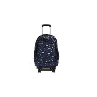 Detachable Trolley Waterproof Backpack with Wheels - Clouds