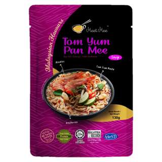 Meet Mee Tom Yum Soup Pan Mee with Fried Anchovies