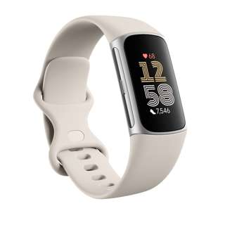 Fitbit Charge 6 Smartwatch - Porcelain/Silver Aluminium
