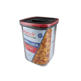 Amark Spin Lock Airtight Food Storage Container 1.1L (Black)