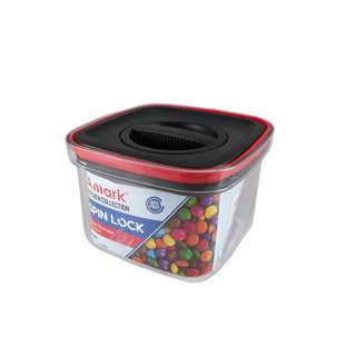Amark Spin Lock Airtight Food Storage Container 480ml (Black)