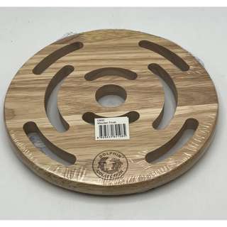 Dophin Collection Round Wooden Trivet (L)