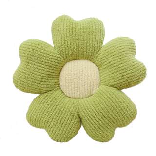 Sweet Home Small Daisy Fluffy Seat Cushion - Green