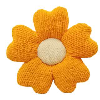 Sweet Home Small Daisy Fluffy Seat Cushion - Yellow