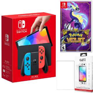 Nintendo Switch Oled + Pokemon Violet + Screen Protector